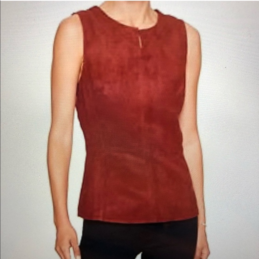 Banana Republic Suede Peplum Blouse